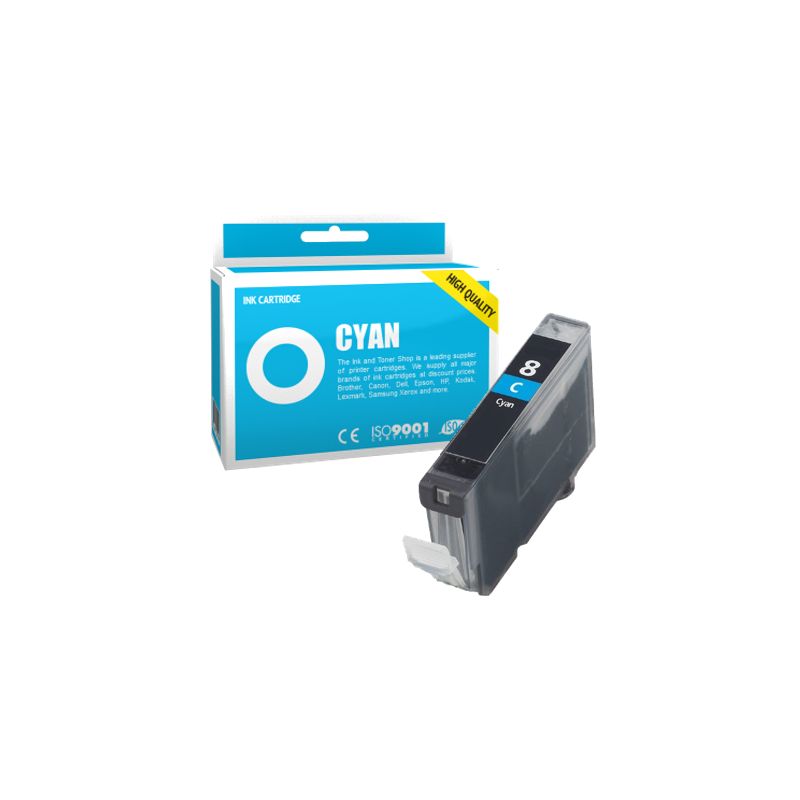 Cartucho de tinta compatible  -  CANON 8 C / CLI8C  -  cian  -  (0621B001)