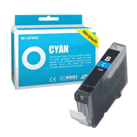 Cartucho de tinta compatible  -  CANON 8 C / CLI8C  -  cian  -  (0621B001)