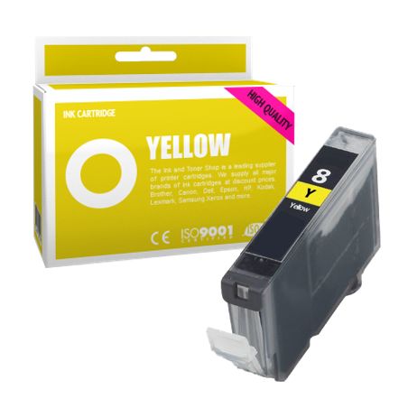 Cartucho de tinta compatible  -  CANON 8 Y / CLI8Y  -  amarillo  -  (0623B001)