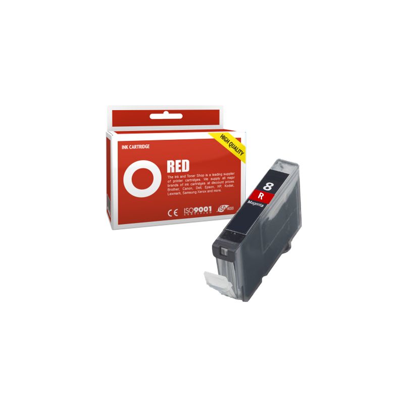 Cartucho de tinta compatible  -  CANON 8 R / CLI8R  -  rojo  -  (0626B001)