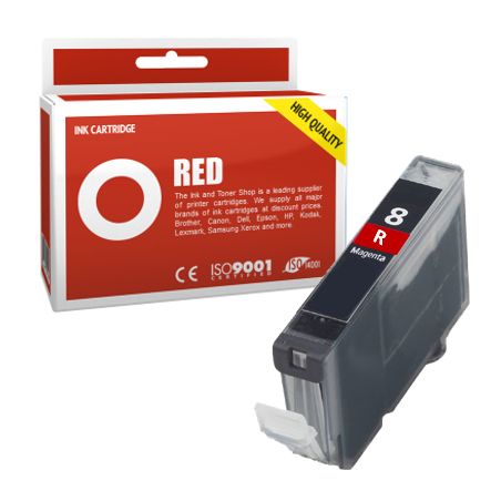 Cartucho de tinta compatible  -  CANON 8 R / CLI8R  -  rojo  -  (0626B001)