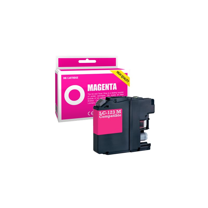 Cartucho de tinta compatible  -  BROTHER LC123M  -  magenta  -  (LC123-M)
