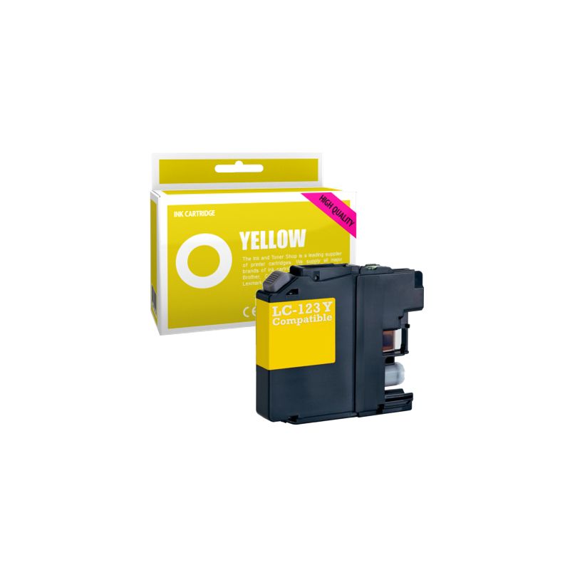 Cartucho de tinta compatible  -  BROTHER LC123Y  -  amarillo  -  (LC123Y)