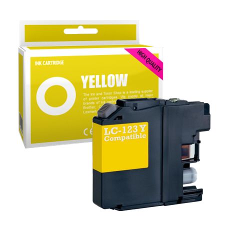 Cartucho de tinta compatible  -  BROTHER LC123Y  -  amarillo  -  (LC123Y)