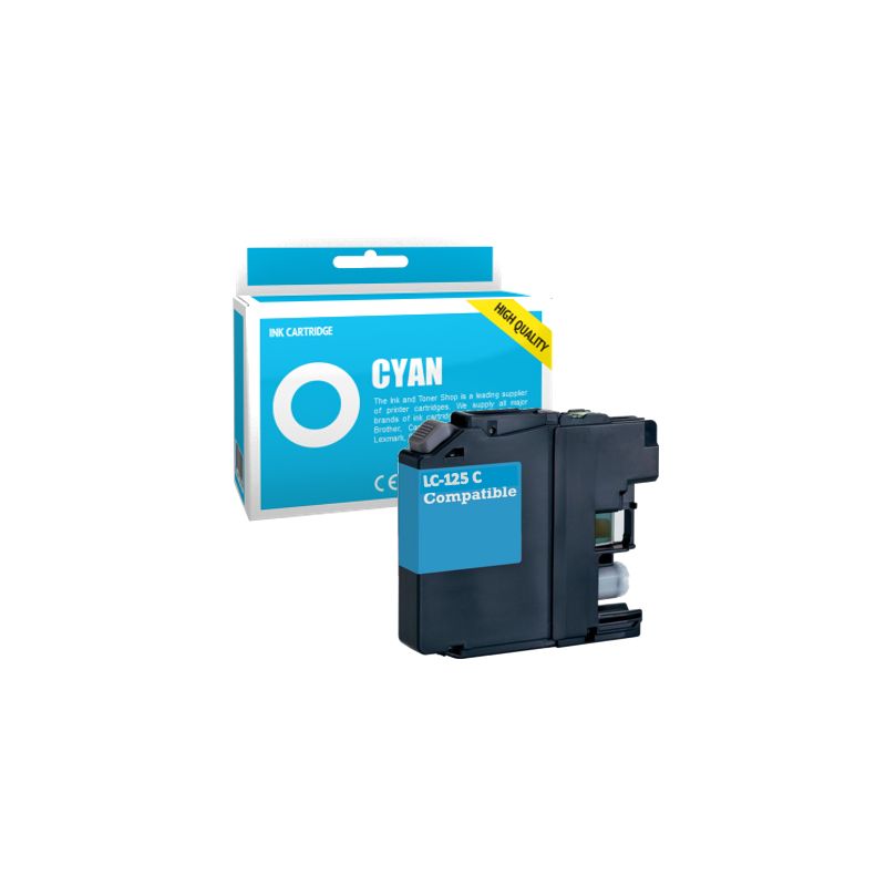 Cartucho de tinta compatible  -  BROTHER LC125XLC  -  cian  -  (LC125XL-C)  -  gran capacidad