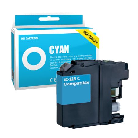 Cartucho de tinta compatible  -  BROTHER LC125XLC  -  cian  -  (LC125XL-C)  -  gran capacidad