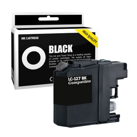 Cartucho de tinta compatible  -  BROTHER LC127XLBK  -  negro  -  (LC127XL-BK)  -  gran capacidad