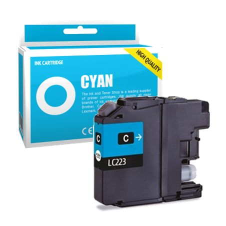 Cartucho de tinta compatible  -  BROTHER LC223C  -  cian  -  (LC223-C)