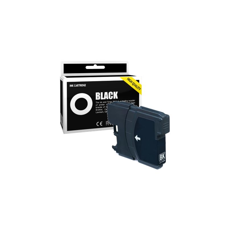 Cartucho de tinta compatible  -  BROTHER LC980  -  negro  -  (LC980-BK)