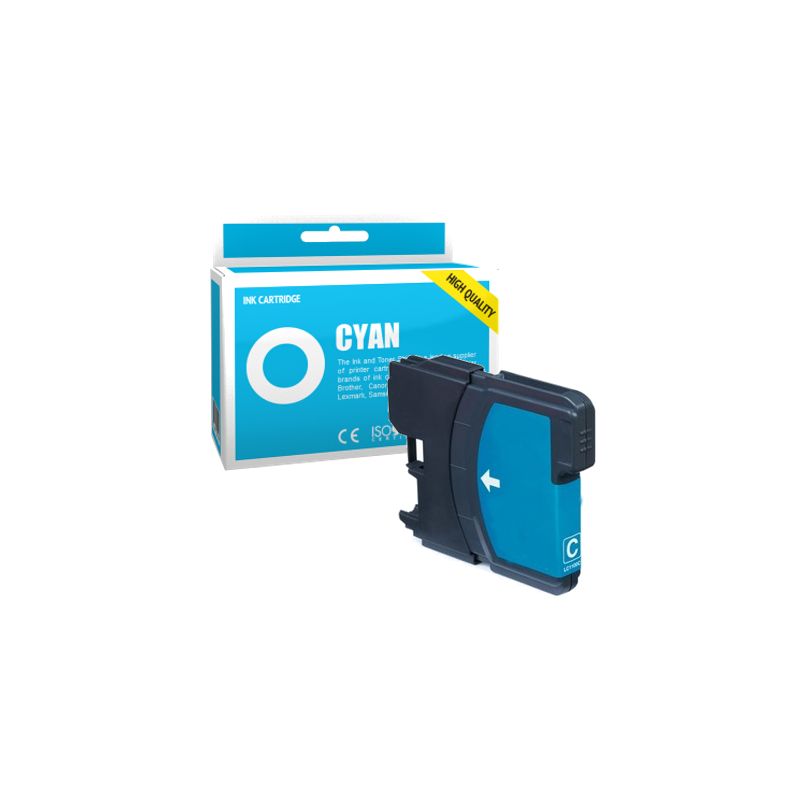 Cartucho de tinta compatible  -  BROTHER LC980  -  cian  -  (LC980-C)