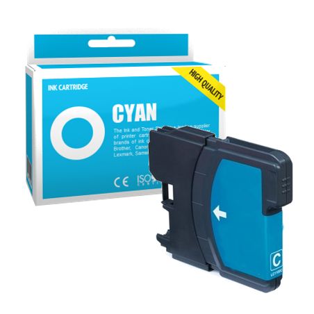 Cartucho de tinta compatible  -  BROTHER LC980  -  cian  -  (LC980-C)
