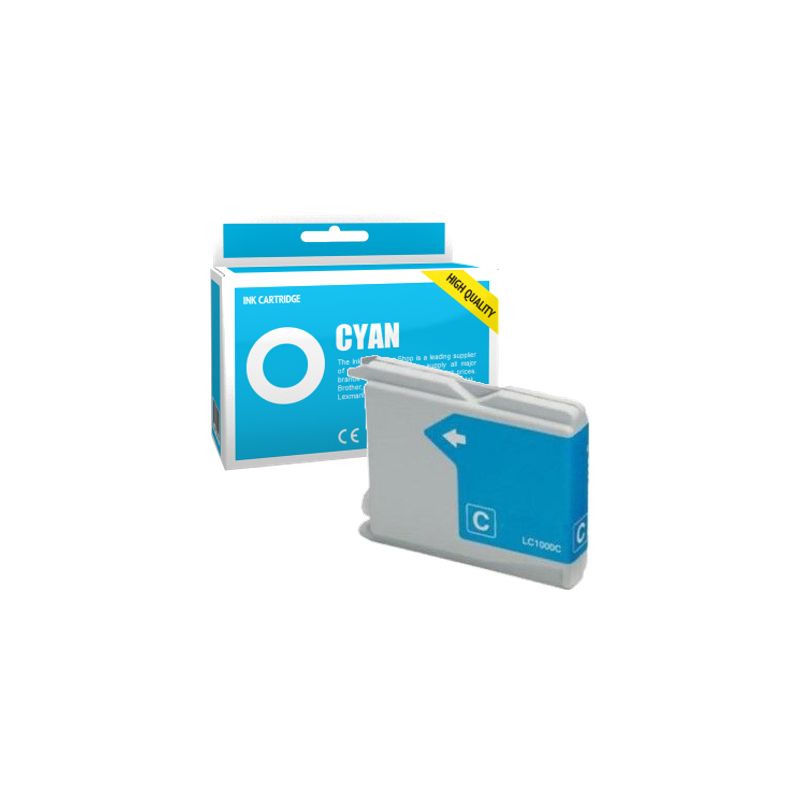 Cartucho de tinta compatible  -  BROTHER LC1000  -  cian  -  (LC1000-C)