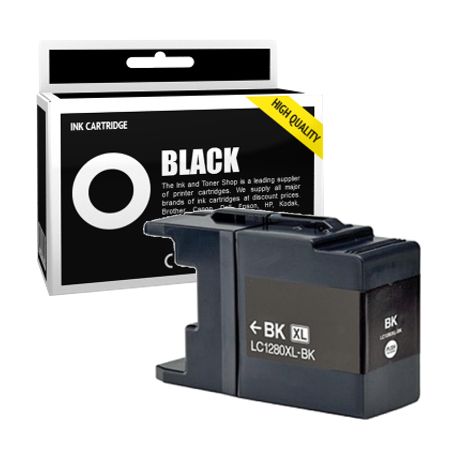 Cartucho de tinta compatible  -  BROTHER LC1280XLBK  -  negro  -  (LC1280XL-BK)  -  gran capacidad