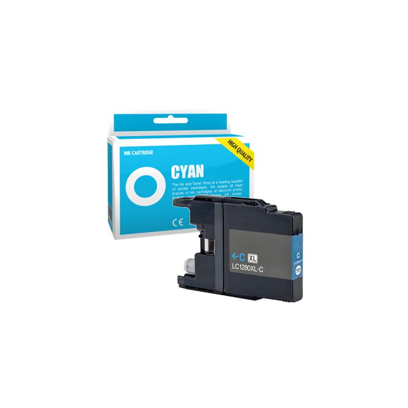 Cartucho de tinta compatible  -  BROTHER LC1280XLC  -  cian  -  (LC1280XL-C)  -  gran capacidad
