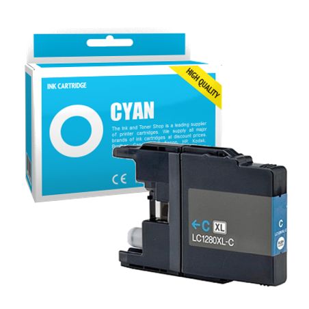 Cartucho de tinta compatible  -  BROTHER LC1280XLC  -  cian  -  (LC1280XL-C)  -  gran capacidad