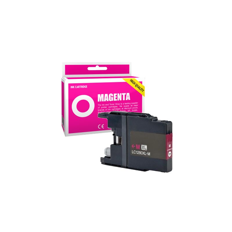 Cartucho de tinta compatible  -  BROTHER LC1280XLM  -  magenta  -  (LC1280XL-M)  -  gran capacidad