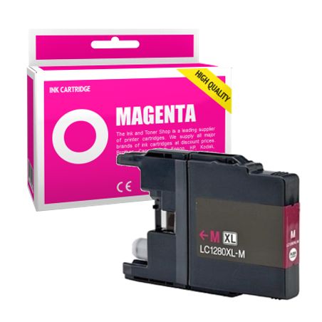 Cartucho de tinta compatible  -  BROTHER LC1280XLM  -  magenta  -  (LC1280XL-M)  -  gran capacidad