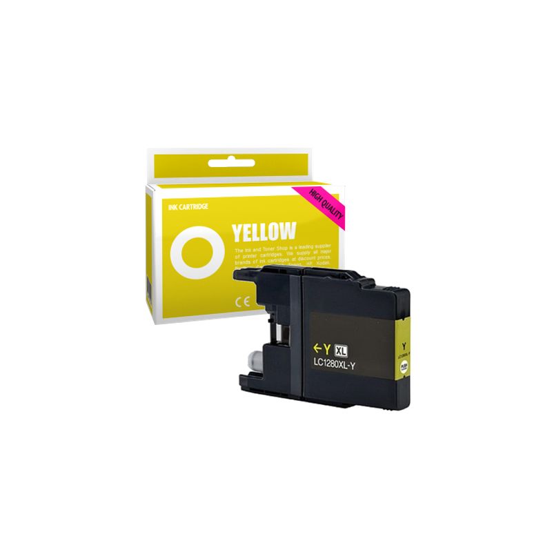 Cartucho de tinta compatible  -  BROTHER LC1280XLY  -  amarillo  -  (LC1280XL-Y)  -  gran capacidad