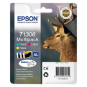 Pack de 3 cartuchos de tinta originales  -  EPSON T1306XL  -  1 cian + 1 magenta + 1 amarillo  -  (C13T13064510)  -  gran capaci