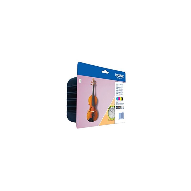 Pack de 4 cartuchos de tinta originales  -  BROTHER LC127XLBK + LC125XLC + LC125XLM + LC125XLY  -  1 negro + 1 cian + 1 magenta 