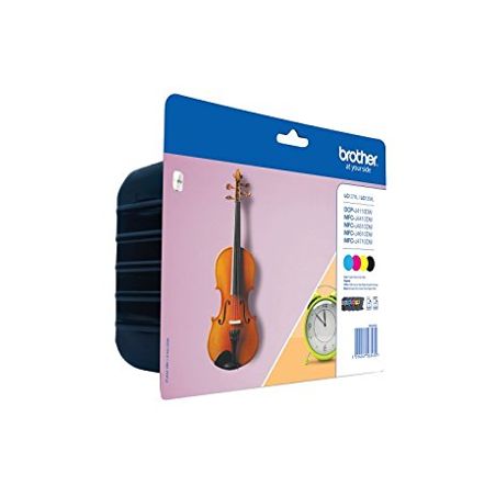 Pack de 4 cartuchos de tinta originales  -  BROTHER LC127XLBK + LC125XLC + LC125XLM + LC125XLY  -  1 negro + 1 cian + 1 magenta 