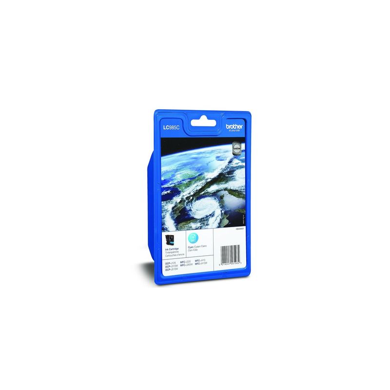 Cartucho de tinta original  -  BROTHER LC985C  -  cian  -  (LC-985C)