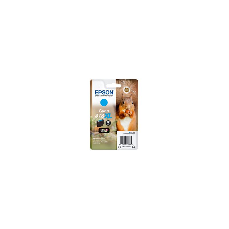 Cartucho de tinta original  -  EPSON 378XL  -  cian  -  (C13T37924010)