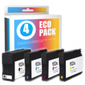 Pack de 4 cartuchos de tinta compatibles  -  HP 932XLBK + HP 933XLC + HP 933XLM + HP 933XLY  -  1 negro + 1 cian + 1 magenta + 1