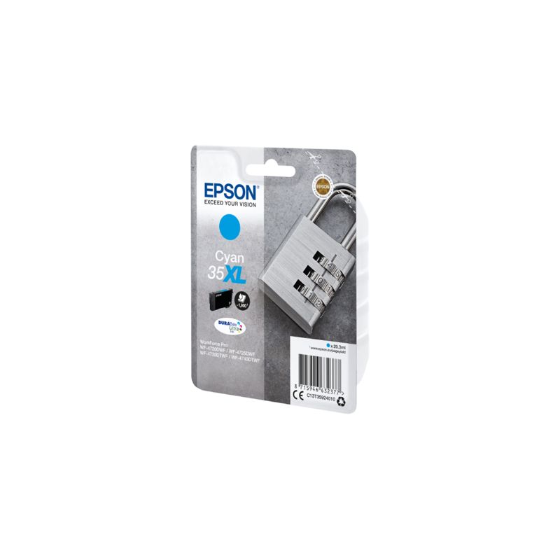 Cartucho de tinta original  -  EPSON 35XL  -  cian  -  (C13T35924010)  -  gran capacidad