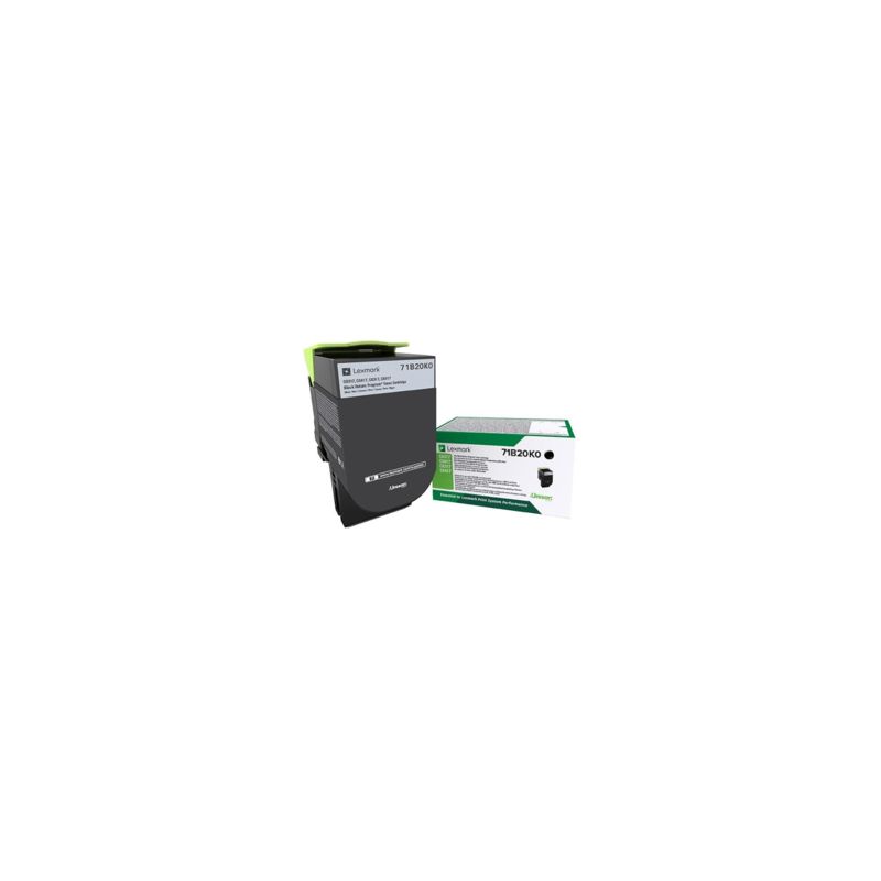 Toner original  -  LEXMARK 71B20K0  -  negro  -  (71B20K0)
