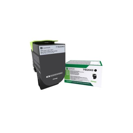 Toner original  -  LEXMARK 71B20K0  -  negro  -  (71B20K0)