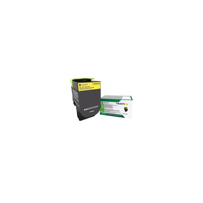 Toner original  -  LEXMARK 71B20Y0  -  amarillo  -  (71B20Y0)