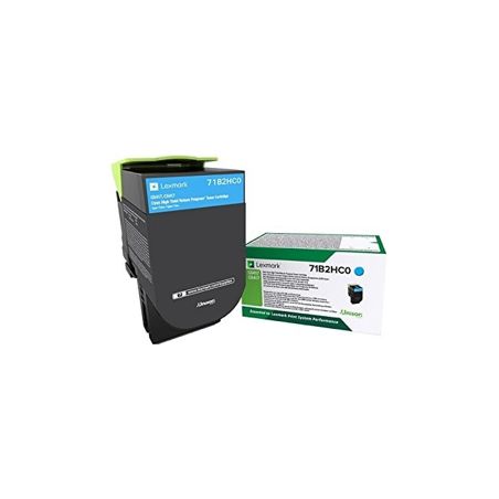Toner original  -  LEXMARK 71B2HC0  -  cian  -  (71B2HC0)