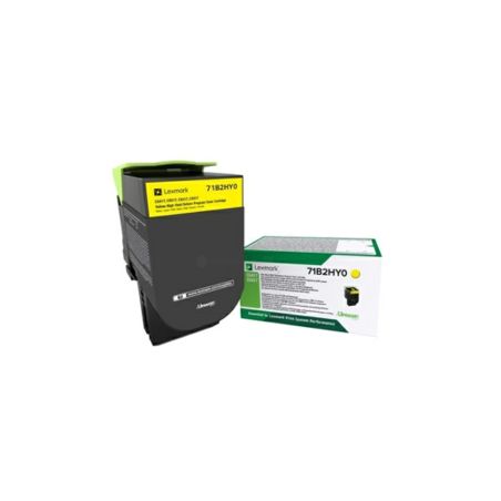 Toner original  -  LEXMARK 71B2HY0  -  amarillo  -  (71B2HY0)