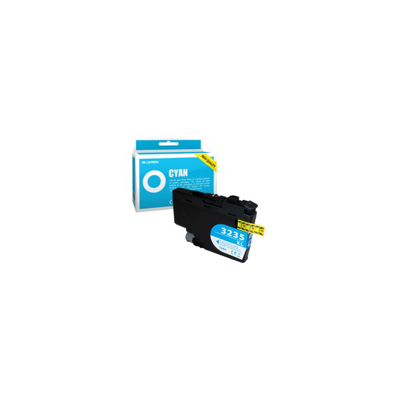 Cartucho de tinta compatible  -  BROTHER LC3235XLC  -  cian  -  (LC3235XLC)  -  gran capacidad