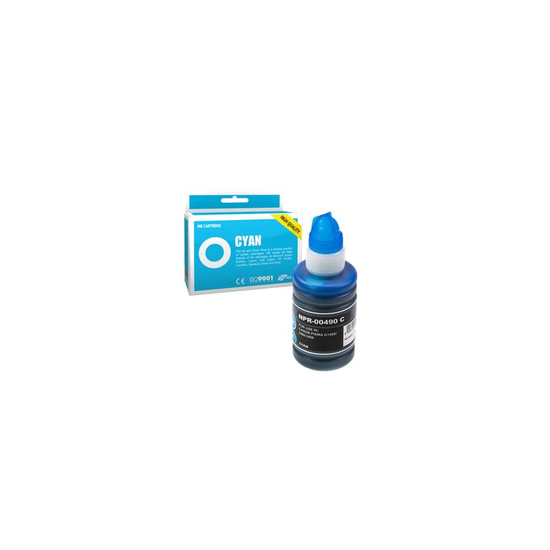 Cartucho de tinta compatible  -  CANON GI490C  -  cian  -  (0664C001)
