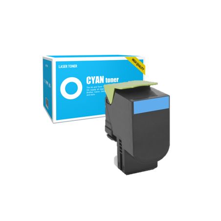 Toner compatible  -  LEXMARK 24B6008  -  cian  -  (24B6008)