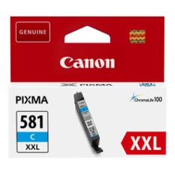 Cartucho de tinta original  -  CANON CLI 581 C XXL  -  cian  -  (1995C001)  -  gran capacidad