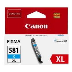Cartucho de tinta original  -  CANON CLI 581 C XL  -  cian  -  (2049C001)  -  gran capacidad