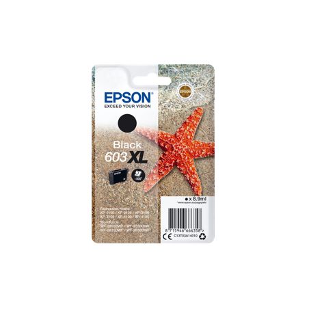 Cartucho de tinta original  -  EPSON 603XL  -  negro  -  (C13T03A14010)  -  gran capacidad