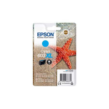 Cartucho de tinta original  -  EPSON 603XL  -  cian  -  (C13T03A24010)  -  gran capacidad