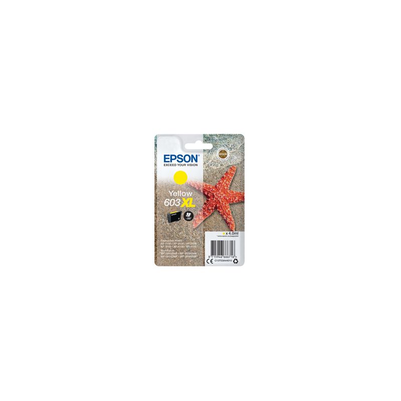 Cartucho de tinta original  -  EPSON 603XL  -  amarillo  -  (C13T03A44010)  -  gran capacidad