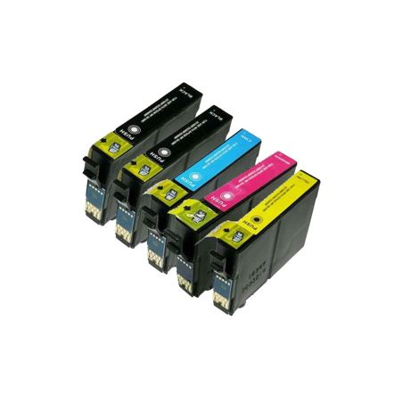 Pack de 5 cartuchos de tinta compatibles  -  EPSON 603XL  -  2 negro + 1 cian + 1 magenta + 1 amarillo  -  (C13T03A64010)  -  gr