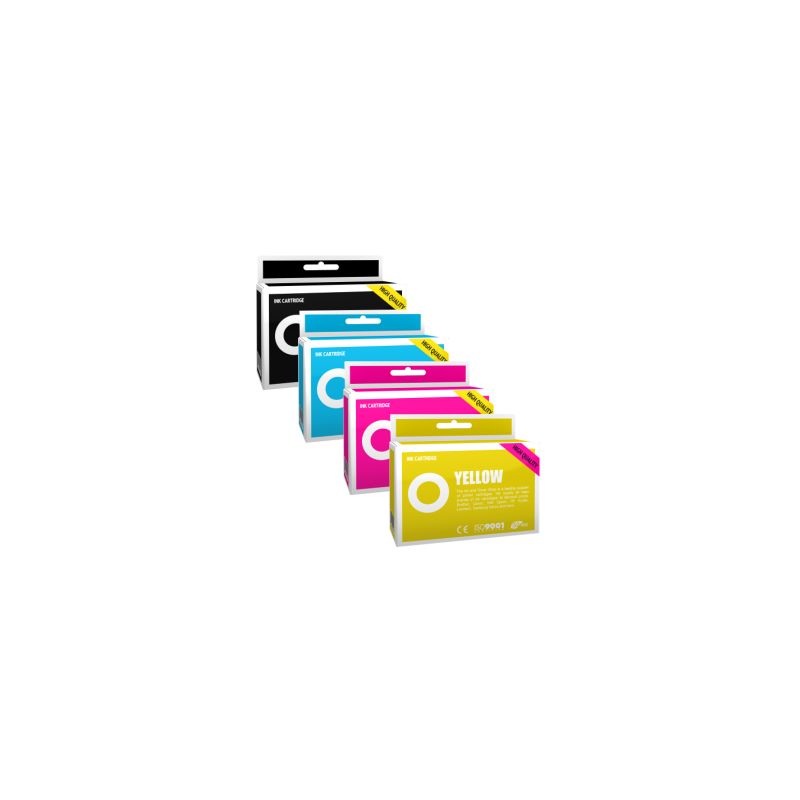 Pack de 4  Cartuchos de tinta compatibles  - HP 963XL  -  1 negro + 1 cian + 1 magenta + 1 amarillo  -  (3YP35AE)  -  gran capac