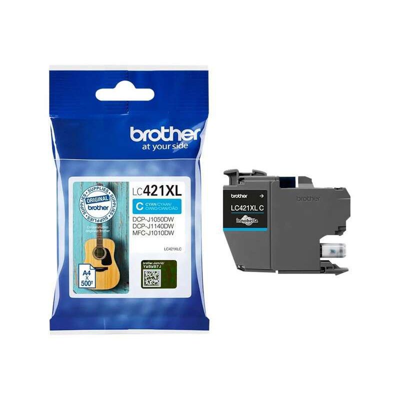 Cartucho de Tinta Original - Brother LC421XL Cyan Reemplaza LC421XLC