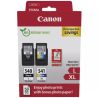 Pack de 2 cartuchos de tinta originales  -  CANON 540LBK + 541XLCL -  1 negro + 1 color  -  (5224B012)  -  gran capacidad