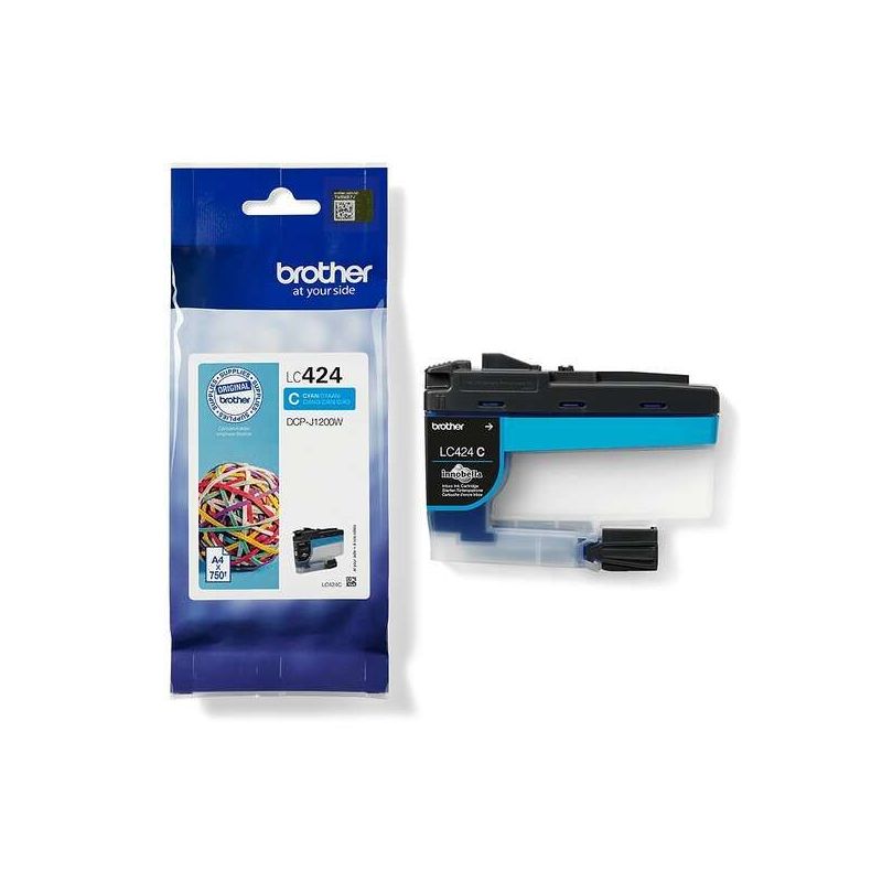 Cartucho de tinta original  -  BROTHER LC424C  -  cian  -  (LC424C)