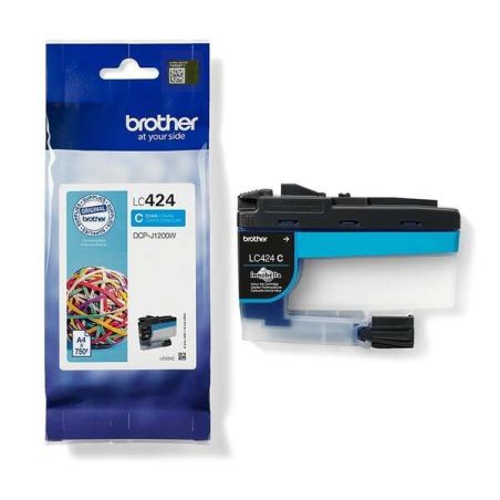 Cartucho de tinta original  -  BROTHER LC424C  -  cian  -  (LC424C)