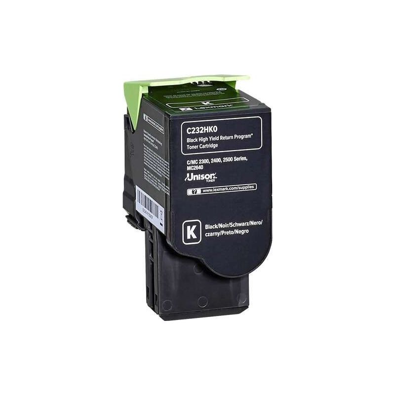 Cartucho de tóner original  -  LEXMARK C232HK0  -  negro  -  (C232HK0)