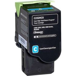 Cartucho de tóner compatible -  LEXMARK C232HC0  -  cian  -  (C232HC0)